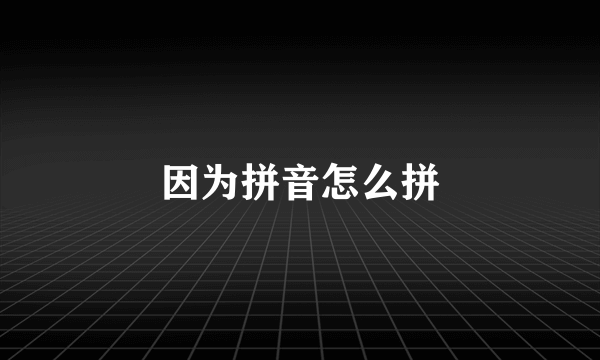 因为拼音怎么拼