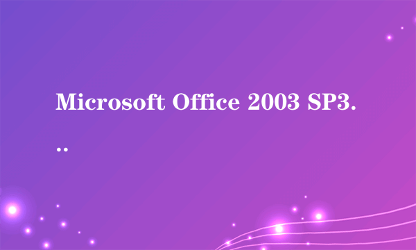 Microsoft Office 2003 SP3 Microsoft Windows XP professional 2002 SP 这两个是什么意思？