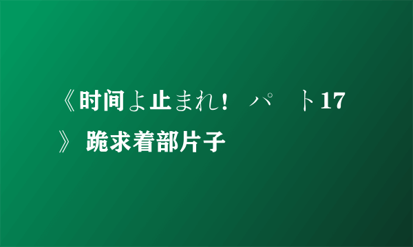 《时间よ止まれ！ パート17》 跪求着部片子