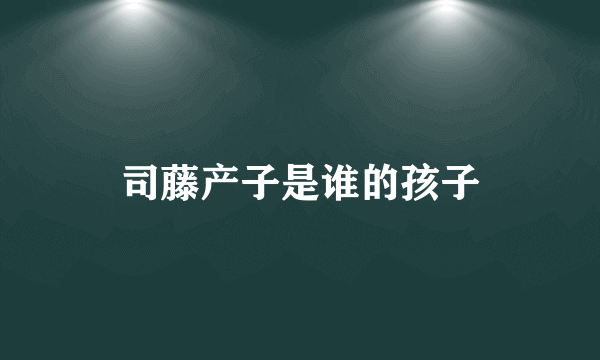 司藤产子是谁的孩子