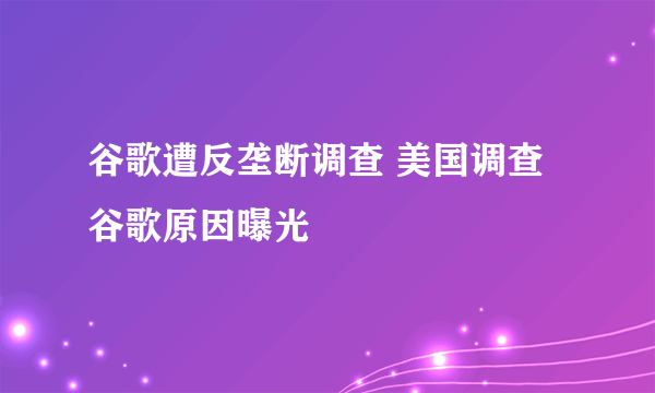 谷歌遭反垄断调查 美国调查谷歌原因曝光