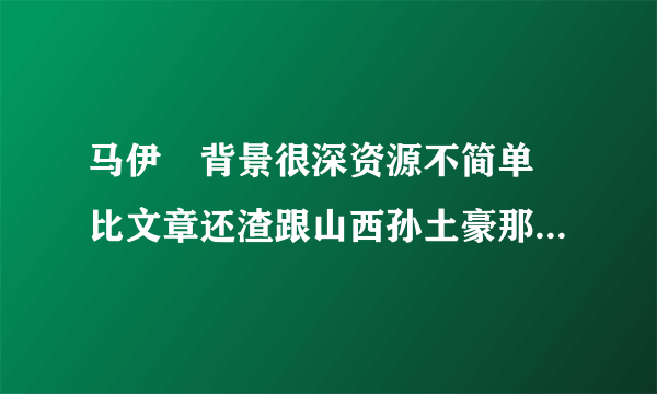 马伊琍背景很深资源不简单 比文章还渣跟山西孙土豪那点事系谣言