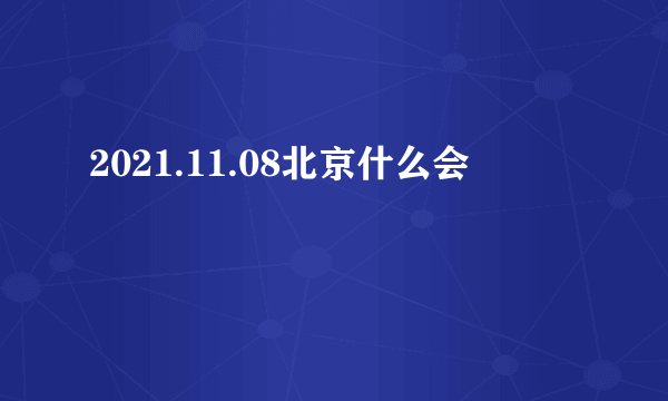 2021.11.08北京什么会