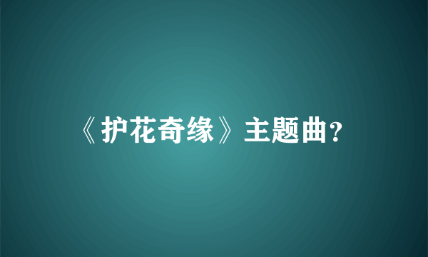 《护花奇缘》主题曲？