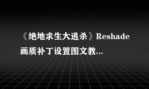 《绝地求生大逃杀》Reshade画质补丁设置图文教程Reshade怎么用::飞外