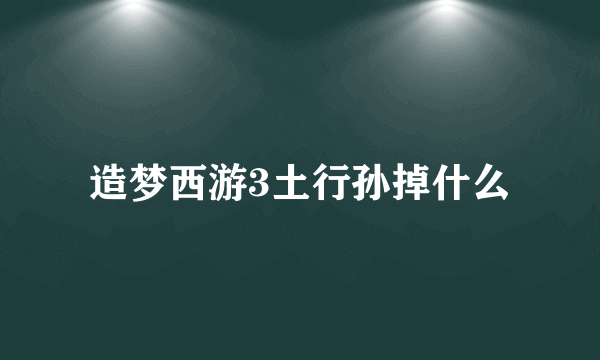 造梦西游3土行孙掉什么