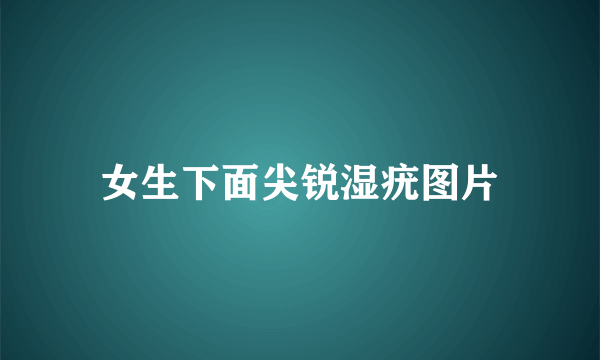 女生下面尖锐湿疣图片