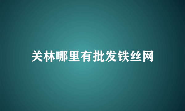 关林哪里有批发铁丝网