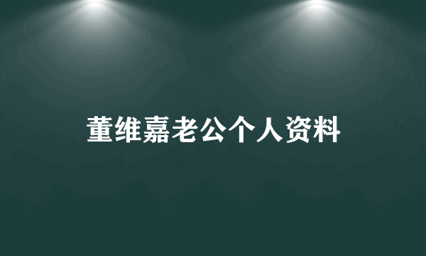 董维嘉老公个人资料