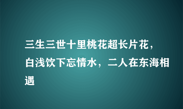 三生三世十里桃花超长片花，白浅饮下忘情水，二人在东海相遇