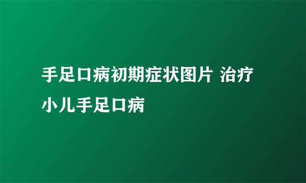 手足口病初期症状图片 治疗小儿手足口病