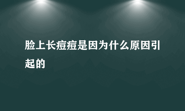 脸上长痘痘是因为什么原因引起的