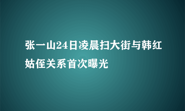 张一山24日凌晨扫大街与韩红姑侄关系首次曝光