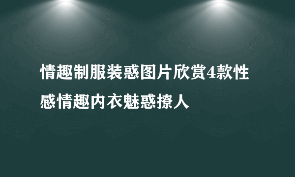 情趣制服装惑图片欣赏4款性感情趣内衣魅惑撩人