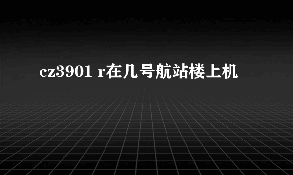 cz3901 r在几号航站楼上机