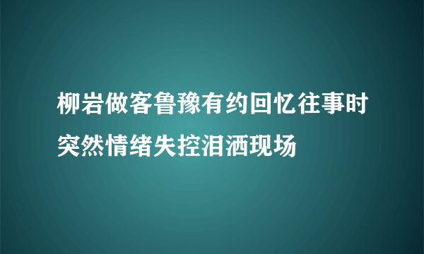 柳岩做客鲁豫有约回忆往事时突然情绪失控泪洒现场