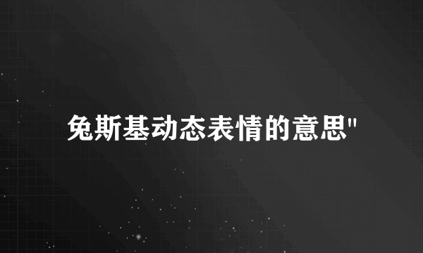 兔斯基动态表情的意思