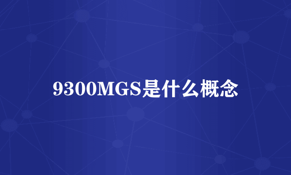 9300MGS是什么概念