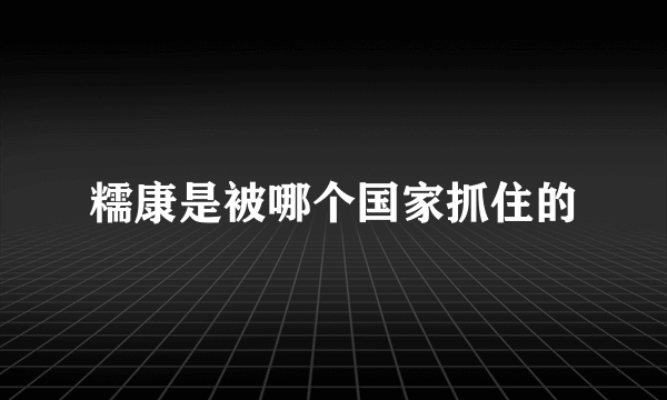 糯康是被哪个国家抓住的