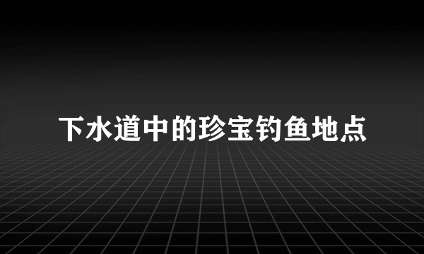 下水道中的珍宝钓鱼地点