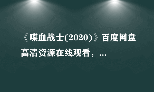 《喋血战士(2020)》百度网盘高清资源在线观看，范·迪塞尔VinDiesel主演的