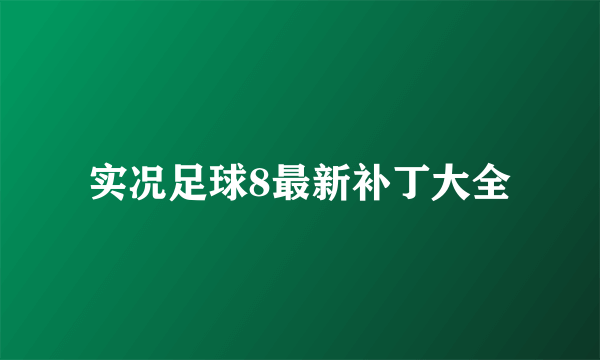 实况足球8最新补丁大全