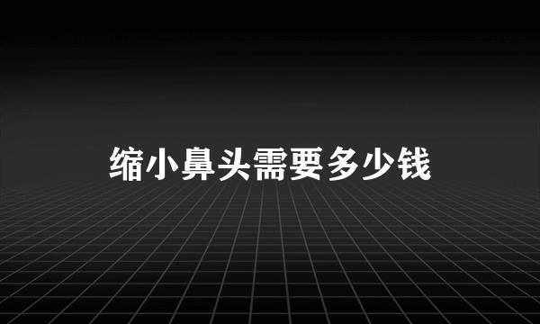 缩小鼻头需要多少钱