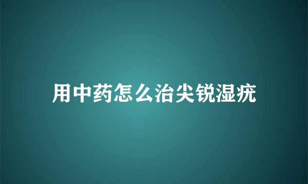 用中药怎么治尖锐湿疣