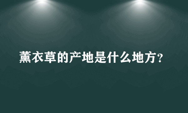 薰衣草的产地是什么地方？