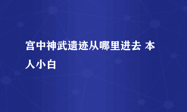 宫中神武遗迹从哪里进去 本人小白