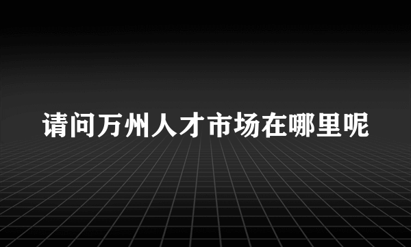 请问万州人才市场在哪里呢