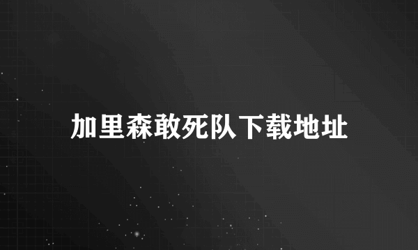 加里森敢死队下载地址