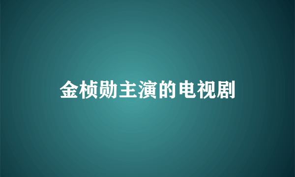 金桢勋主演的电视剧