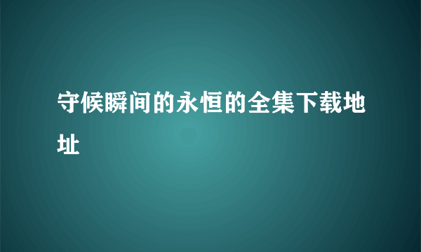 守候瞬间的永恒的全集下载地址