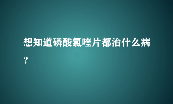 想知道磷酸氯喹片都治什么病？