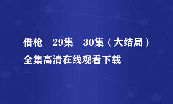 借枪　29集　30集（大结局）全集高清在线观看下载