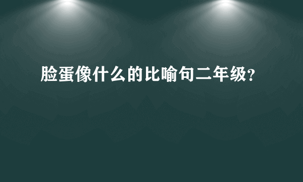 脸蛋像什么的比喻句二年级？