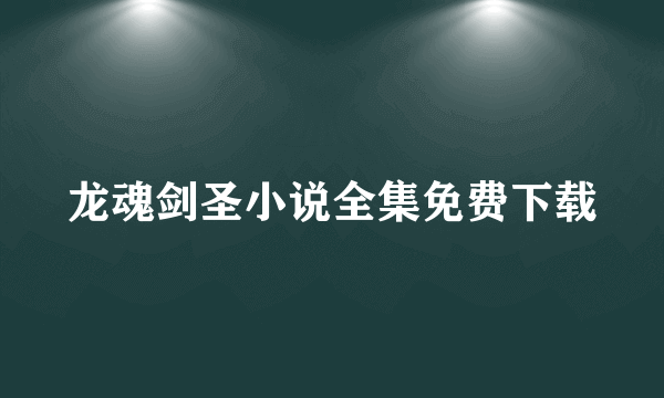 龙魂剑圣小说全集免费下载