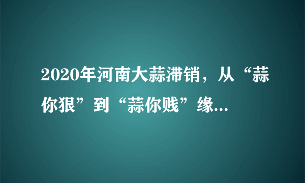 2020年河南大蒜滞销，从“蒜你狠”到“蒜你贱”缘何造成的？