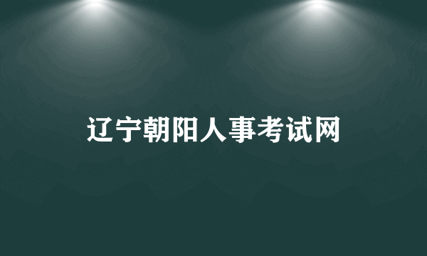 辽宁朝阳人事考试网