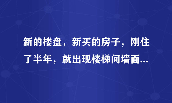 新的楼盘，新买的房子，刚住了半年，就出现楼梯间墙面砖大面积空鼓和脱落的现象，这种情况，应该早找开发