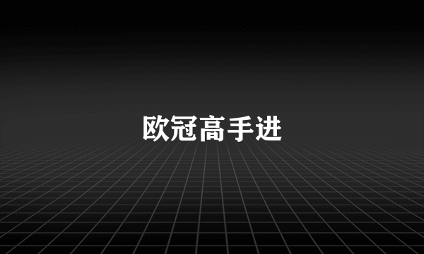 欧冠高手进