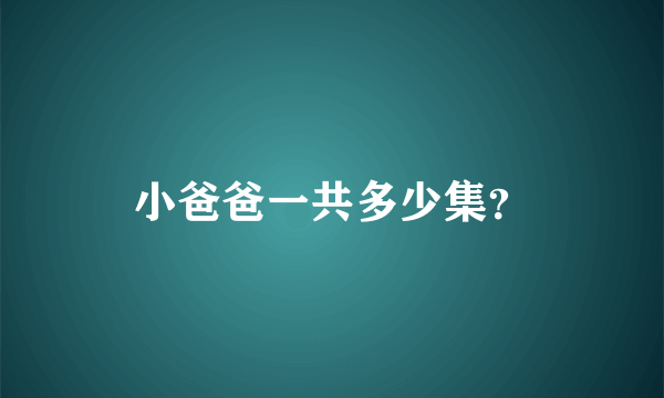 小爸爸一共多少集？