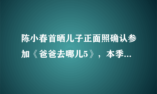 陈小春首晒儿子正面照确认参加《爸爸去哪儿5》，本季还有哪些星爸萌娃？