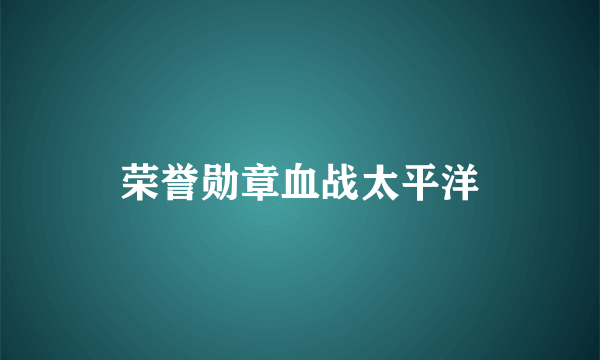 荣誉勋章血战太平洋