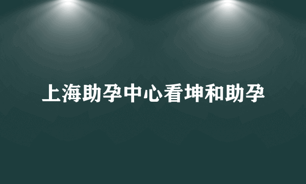 上海助孕中心看坤和助孕