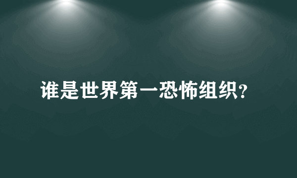 谁是世界第一恐怖组织？