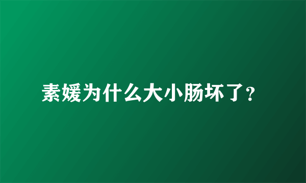 素媛为什么大小肠坏了？