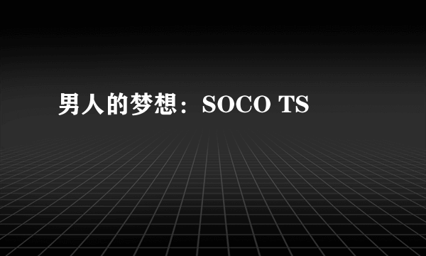 男人的梦想：SOCO TS