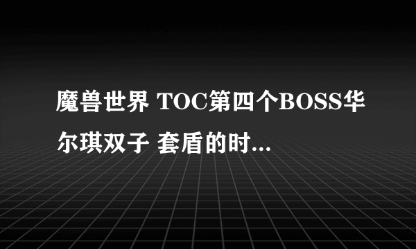 魔兽世界 TOC第四个BOSS华尔琪双子 套盾的时候能打断BOSS加血吗 10人 25人 普通 英雄的 都说下